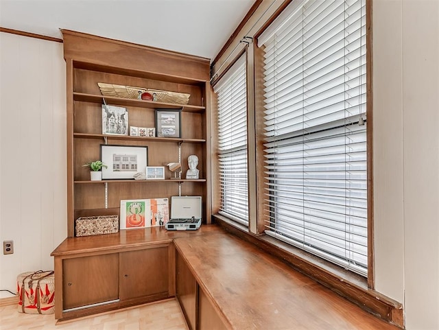 2720 NW 26th St, Oklahoma City, OK 73107 - office space featuring built in study area, plenty of natural light, wood walls, and crown molding