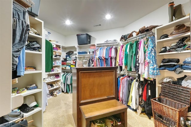 2309 Pinehurst Ct, Shawnee, OK 74801 - walk in closet featuring carpet