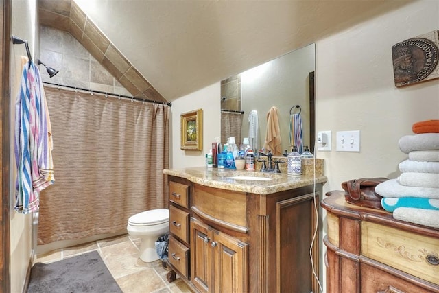 2309 Pinehurst Ct, Shawnee, OK 74801 - bathroom with vanity and vaulted ceiling