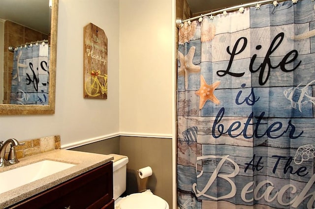 432 S 6th St, Yukon, OK 73099 - bathroom with vanity and a shower with curtain