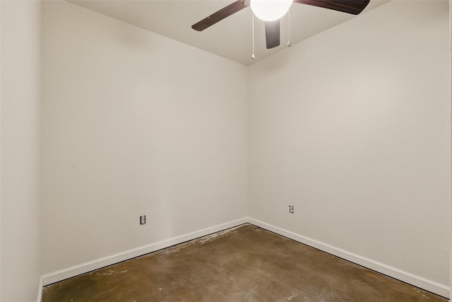 5801 N Henney Rd, Coyle, OK 73027 - unfurnished room with concrete flooring and a ceiling fan