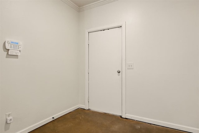 5801 N Henney Rd, Coyle, OK 73027 - empty room with finished concrete floors and ornamental molding