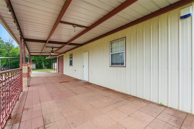 5801 N Henney Rd, Coyle, OK 73027 - view of patio featuring a ceiling fan