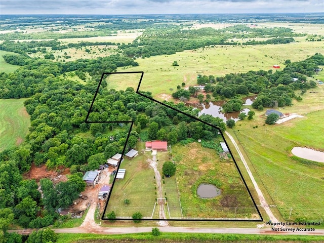 5801 N Henney Rd, Coyle, OK 73027 - overview of rural landscape with property boundaries highlighted