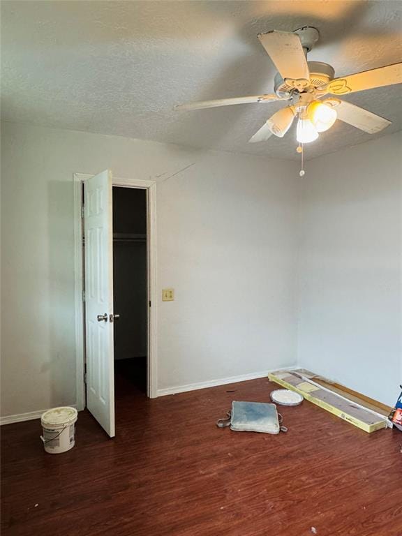 104 S Ross St, Walters, OK 73572 - spare room featuring wood finished floors and ceiling fan