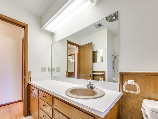 7600 NW 27th St, Bethany, OK 73008 - bathroom with vanity and a shower