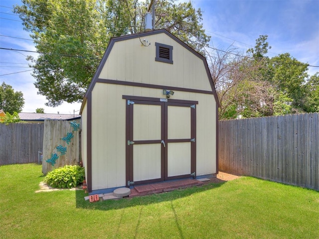 7600 NW 27th St, Bethany, OK 73008 - view of shed featuring a fenced backyard