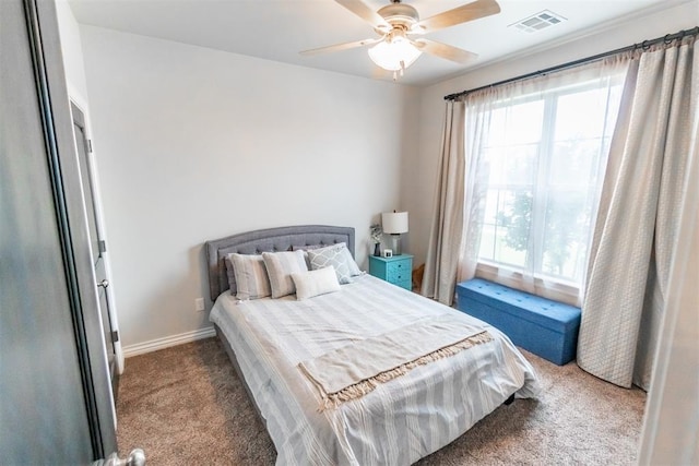 2713 Falling Leaves Dr, Weatherford, OK 73096 - carpeted bedroom with ceiling fan and baseboards