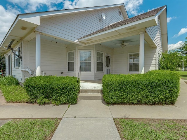 4919 E Lone Chimney Rd, Glencoe, OK 74032 - view of front of home with a ceiling fan