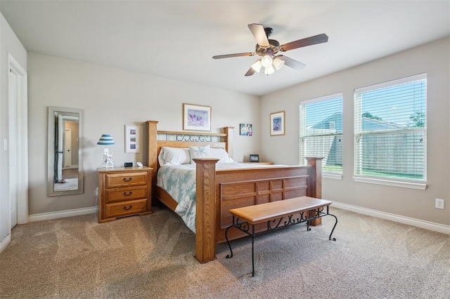 1609 NW 144th Ter, Edmond, OK 73013 - bedroom featuring carpet and a ceiling fan