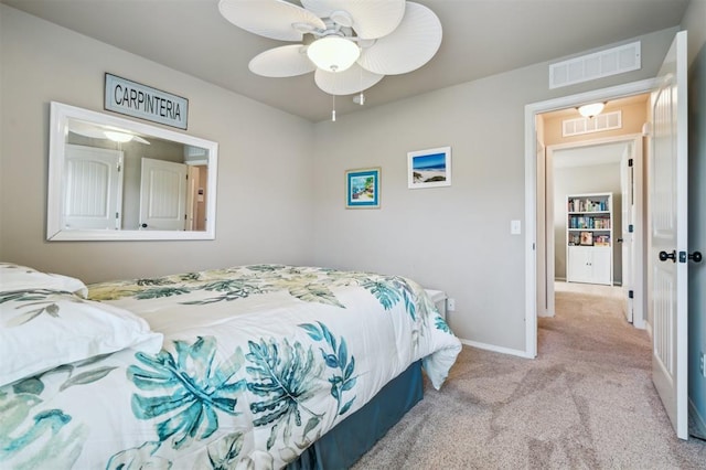 1609 NW 144th Ter, Edmond, OK 73013 - bedroom featuring carpet and ceiling fan
