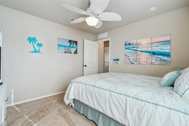 1609 NW 144th Ter, Edmond, OK 73013 - carpeted bedroom with a ceiling fan and baseboards