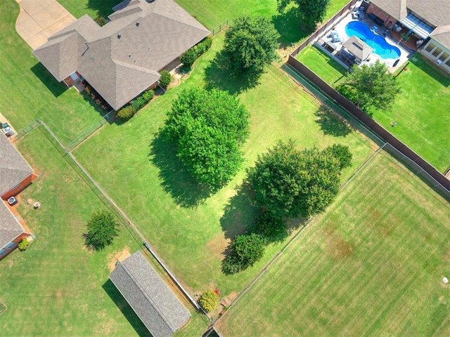 1204 Scrambler Ln, Edmond, OK 73025 - aerial view of a pool area
