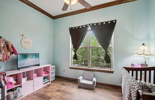 7732 Jesse Trl, Oklahoma City, OK 73150 - bedroom with crown molding and wood finished floors