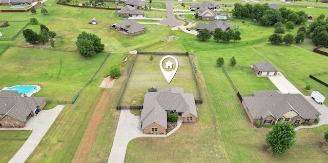 7732 Jesse Trl, Oklahoma City, OK 73150 - aerial view of property and surrounding area with nearby suburban area