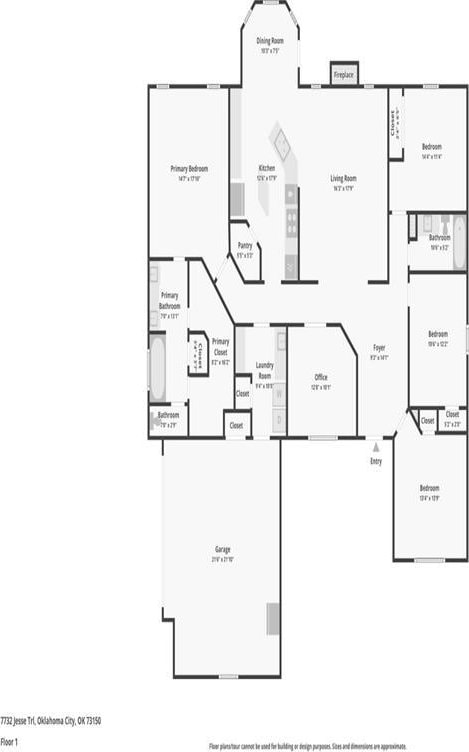 7732 Jesse Trl, Oklahoma City, OK 73150 - view of home floor plan