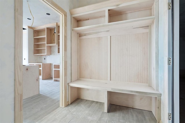 41364 Hazel Dell Rd, Shawnee, OK 74804 - mudroom featuring a sauna and wood finished floors