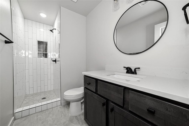 1417 Mallard Dr, Del City, OK 73115 - full bathroom featuring vanity and a tile shower