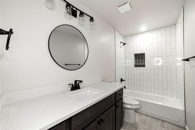 1417 Mallard Dr, Del City, OK 73115 - bathroom with vanity and bathtub / shower combination