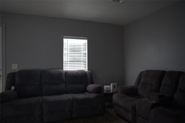 9008 N Walker Ave, Oklahoma City, OK 73103 - living area featuring wood finished floors