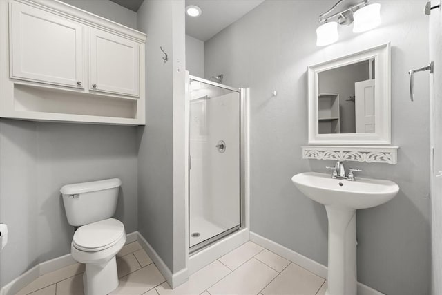 641 Geneva Dr, Edmond, OK 73025 - full bath with a shower stall and tile patterned floors