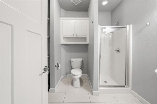 641 Geneva Dr, Edmond, OK 73025 - bathroom with a shower stall and tile patterned flooring