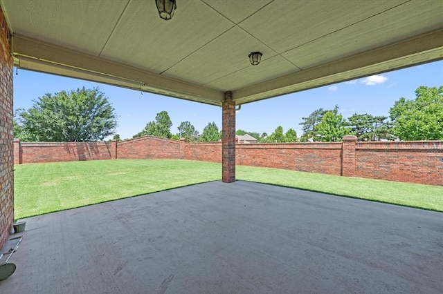 641 Geneva Dr, Edmond, OK 73025 - fenced backyard with a patio