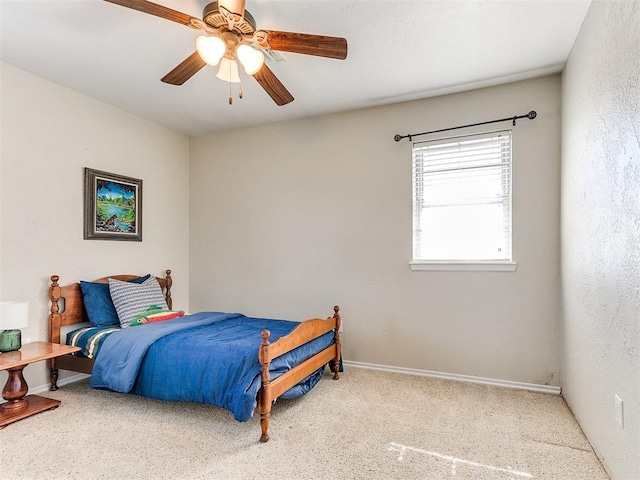 2349 Fox Ln, Blanchard, OK 73010 - bedroom with ceiling fan and carpet floors