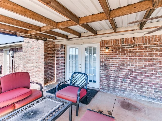 2349 Fox Ln, Blanchard, OK 73010 - view of patio / terrace with french doors