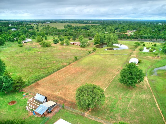2349 Fox Ln, Blanchard, OK 73010 - overview of rural landscape with a large body of water