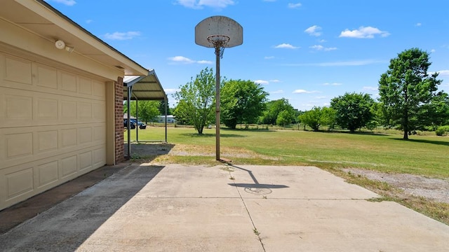 2349 Fox Ln, Blanchard, OK 73010 - view of patio / terrace with a garage