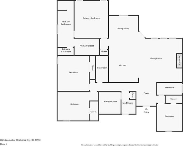 7625 Leoma Ln, Oklahoma City, OK 73150 - view of property floor plan