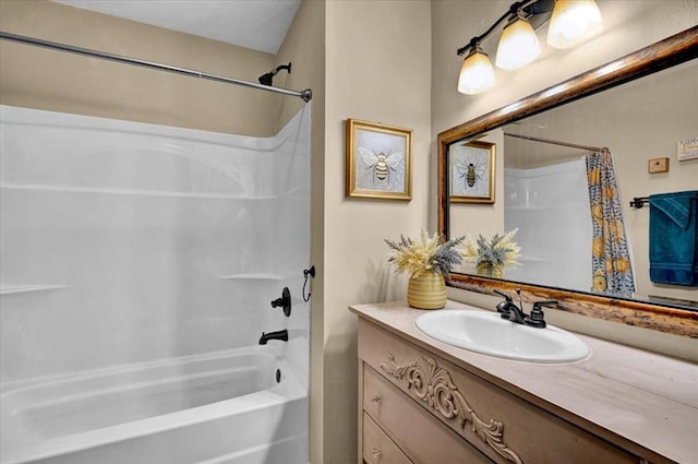 12414 SW 15th Ter, Yukon, OK 73099 - bathroom with shower / tub combo and vanity