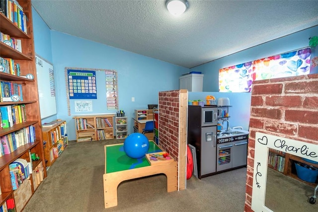 910903 S 3444th Rd, Chandler, OK 74834 - recreation room with carpet floors and a textured ceiling