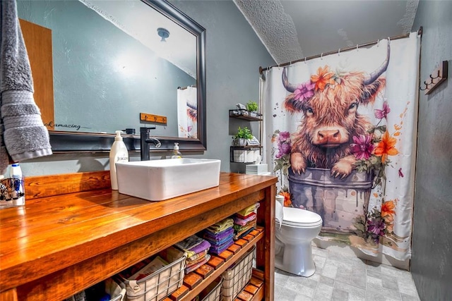 910903 S 3444th Rd, Chandler, OK 74834 - full bathroom with vanity and a shower with curtain