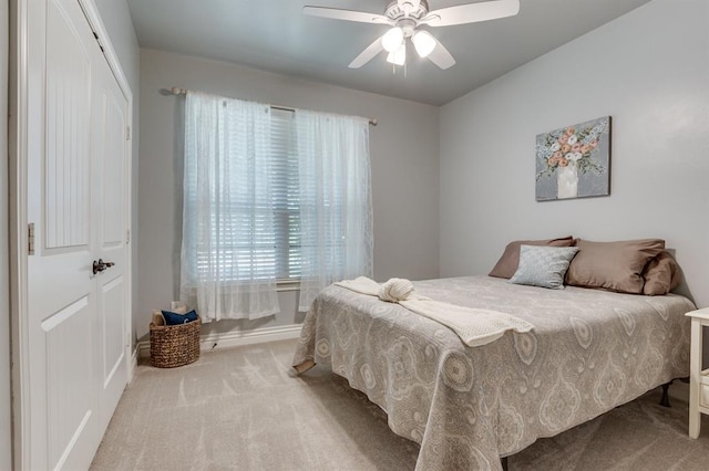 637 Branch Line Rd, Yukon, OK 73099 - bedroom with carpet and ceiling fan