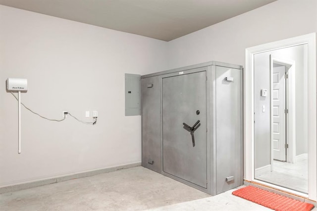 17817 Morning Sky Ct, Edmond, OK 73012 - bathroom with electric panel and concrete flooring