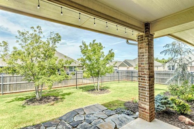 17817 Morning Sky Ct, Edmond, OK 73012 - fenced backyard with a patio