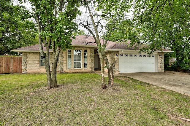 2732 SE 90th St, Moore, OK 73160 - view of front of home featuring a garage, concrete driveway, brick siding, and a shingled roof