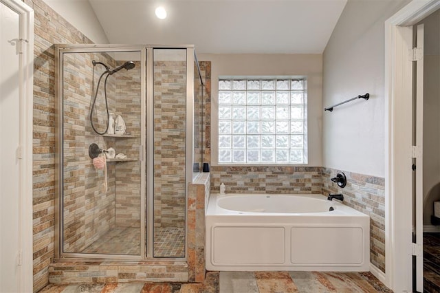 2732 SE 90th St, Moore, OK 73160 - bathroom featuring a bath and a shower stall