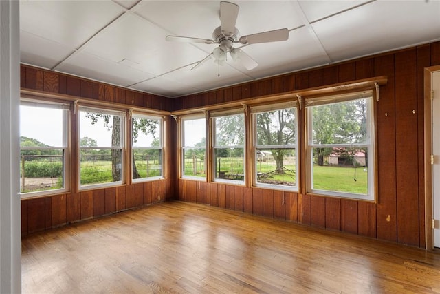 39525 W 151st St, Bristow, OK 74010 - unfurnished sunroom with wooden walls and wood finished floors