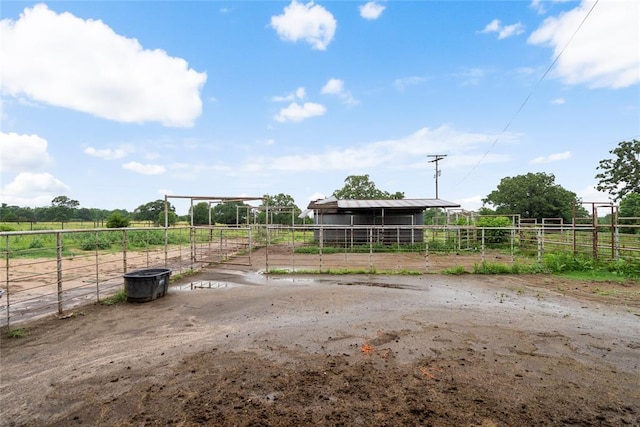 39525 W 151st St, Bristow, OK 74010 - view of yard featuring an exterior structure, a view of countryside, and an outdoor structure