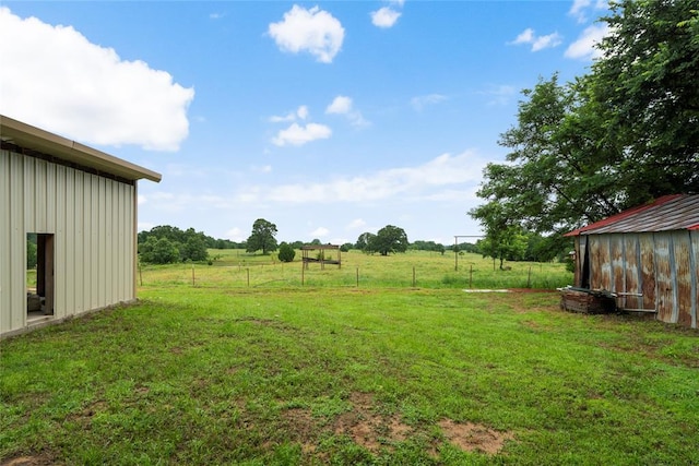 39525 W 151st St, Bristow, OK 74010 - view of yard with a rural view and an outbuilding