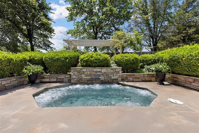2 Terra Ln, Shawnee, OK 74804 - view of pool featuring an outdoor hot tub and a patio area