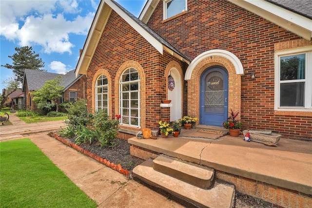 201 S Park Rd, Hobart, OK 73651 - entrance to property with brick siding and a shingled roof
