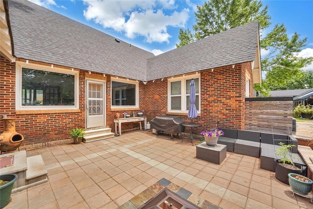 201 S Park Rd, Hobart, OK 73651 - view of patio / terrace featuring a grill and outdoor lounge area