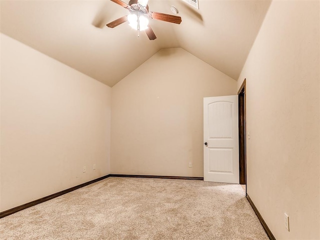 13512 SE 95th St, Oklahoma City, OK 73165 - bonus room with lofted ceiling, carpet flooring, and a ceiling fan