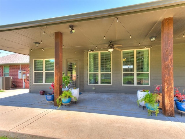 13512 SE 95th St, Oklahoma City, OK 73165 - view of patio featuring ceiling fan