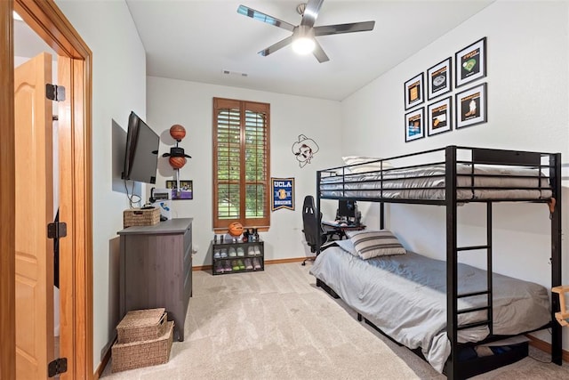 1900 Cobblestone Dr, Shawnee, OK 74804 - bedroom with light colored carpet and baseboards
