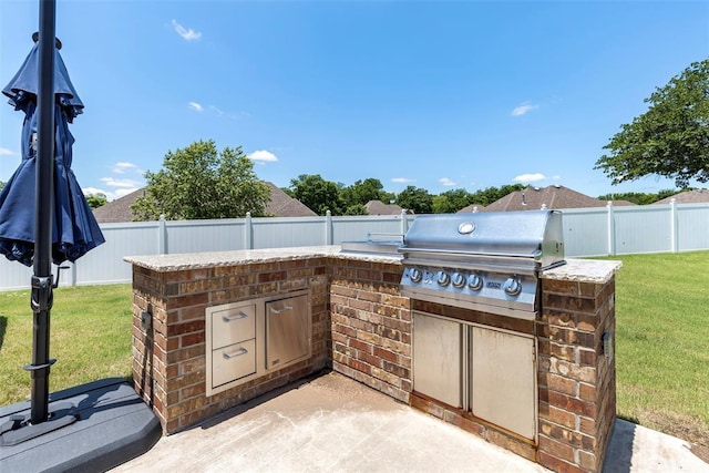 1900 Cobblestone Dr, Shawnee, OK 74804 - view of patio / terrace with area for grilling